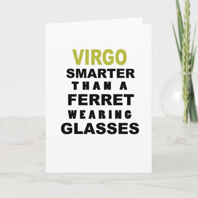 Funny Virgo Birthday Card (Front)