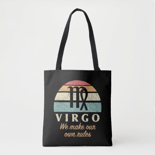 Funny Virgo Zodiac Rules Tote Bag (Front)