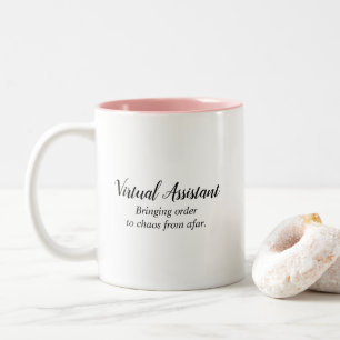 Funny Virtual Assistant Cute Appreciation Two-Tone Coffee Mug