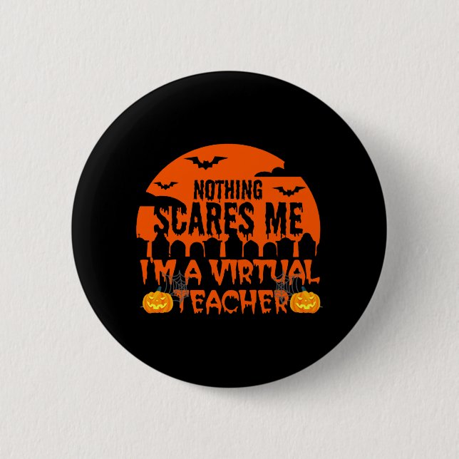 Funny Virtual Teacher 6 Cm Round Badge (Front)