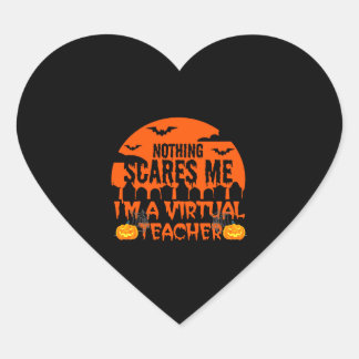 Funny Virtual Teacher Heart Sticker