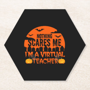 Funny Virtual Teacher Paper Coaster