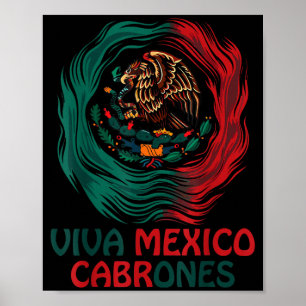 Funny Viva Mexico Cabrone Independence Day Mexican Poster