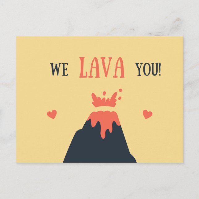 Funny Volcano Postcard (Front)