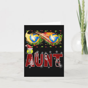 Funny Volleyball Aunt Tinsel Xmas Best Volleyball  Card