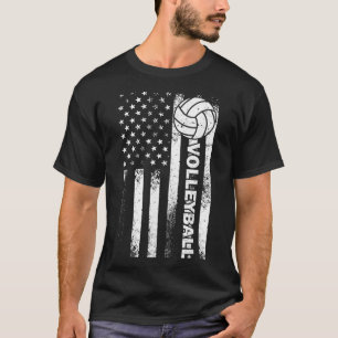 Funny Volleyball Design For Men Women USA Patrioti T-Shirt