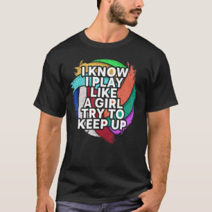 Funny Volleyball Design For Women Girls Volleyball T-Shirt
