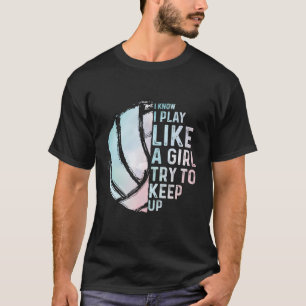 Funny Volleyball Design Girls Women Youth Teen Spo T-Shirt