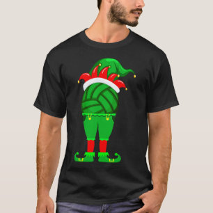 Funny Volleyball Elf Christmas Family Matching Xma T-Shirt