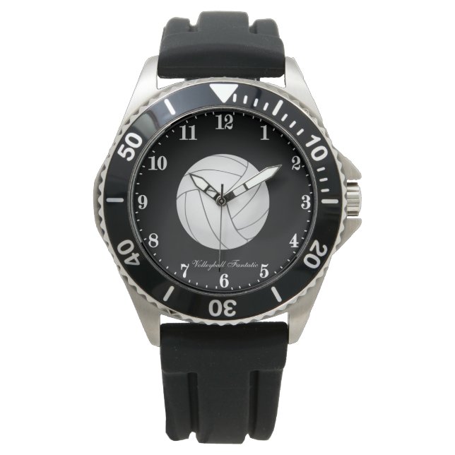 Funny Volleyball fanatic customisable  Watch (Front)