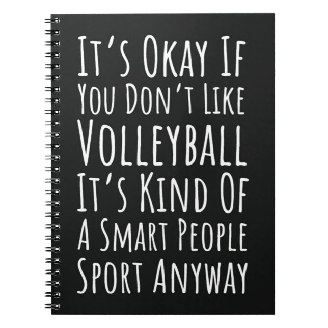 Funny Volleyball Gifts Humour Sports Joke Gag Notebook (Front)