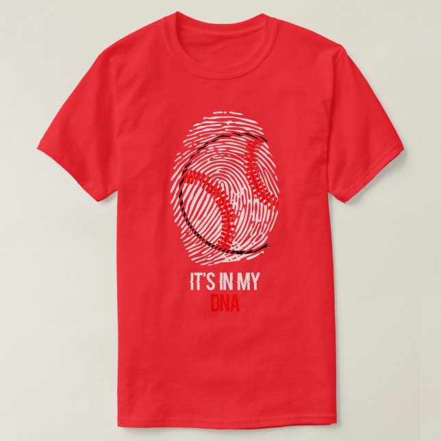 Funny Volleyball  Its in my DNA Fingerprint  T-Shirt (Design Front)
