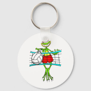 Funny Volleyball Key Ring