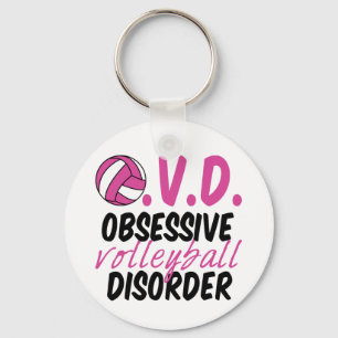 Funny Volleyball Key Ring