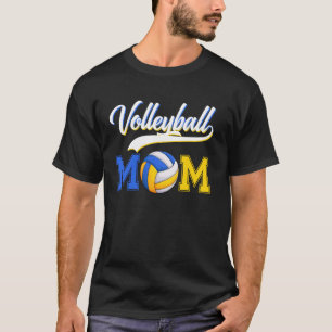 Funny Volleyball Mum Volleyball Mama Happy Mothers T-Shirt