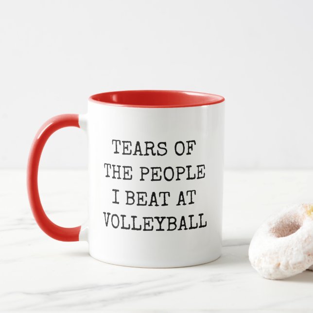 Funny Volleyball Player Mug (With Donut)