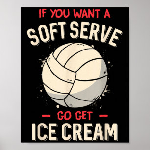 Funny Volleyball Shirt For Girls Teens Women Kids  Poster