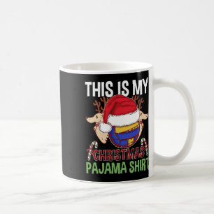 Funny Volleyball Team Ugly Christmas Lights Pajama Coffee Mug
