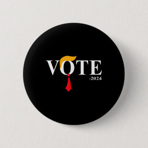 Funny Vote Trump 2024 Hair Tie 6 Cm Round Badge
