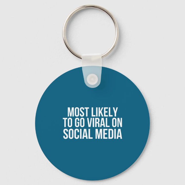 Funny Voted To Go Viral On Social Media Sibling Co Key Ring (Front)