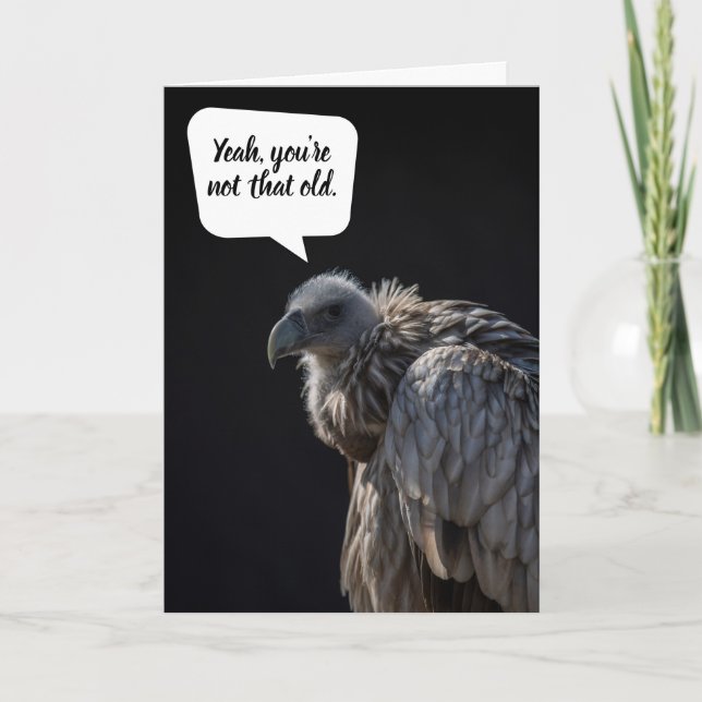 Funny Vulture Dark Humor Birthday Card (Front)