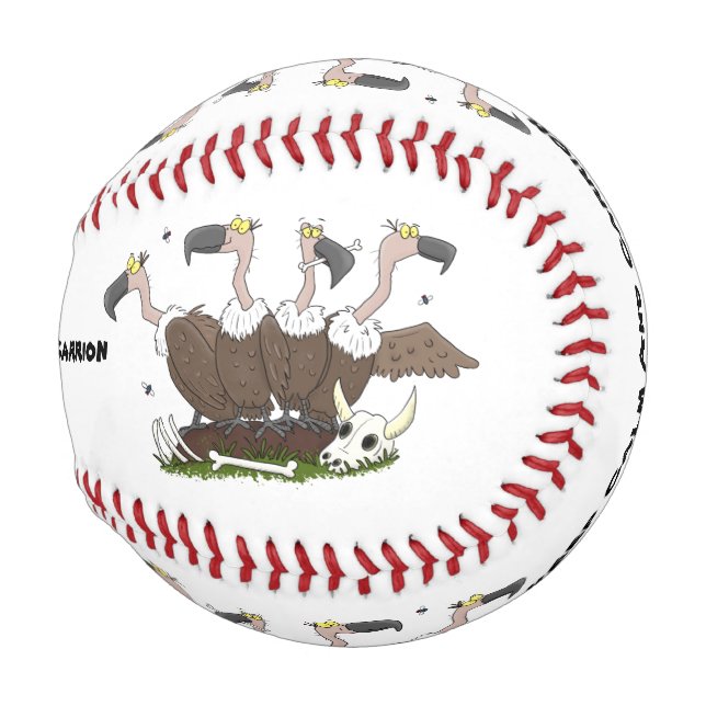Funny vultures humour cartoon baseball (Front Right)