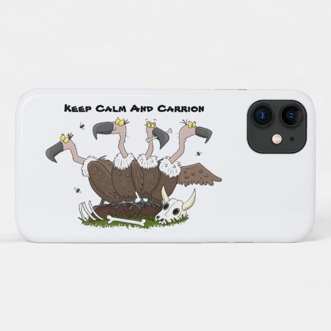 Funny vultures humour cartoon Case-Mate iPhone case (Back (Horizontal))