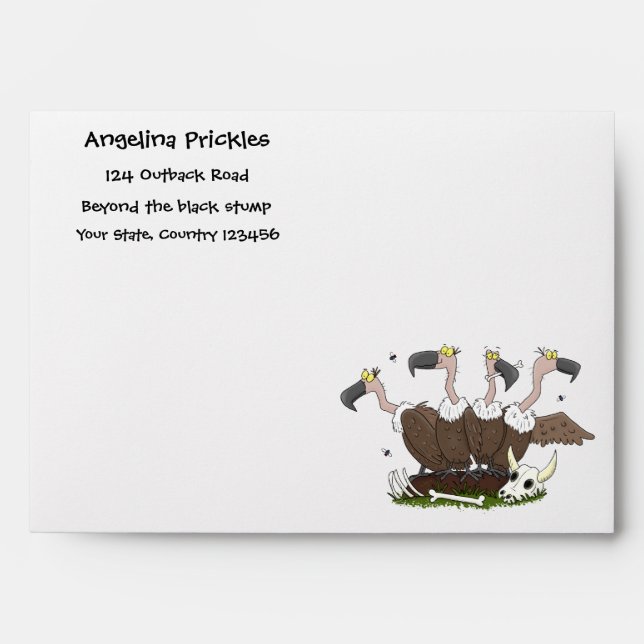 Funny vultures humour cartoon envelope (Front)