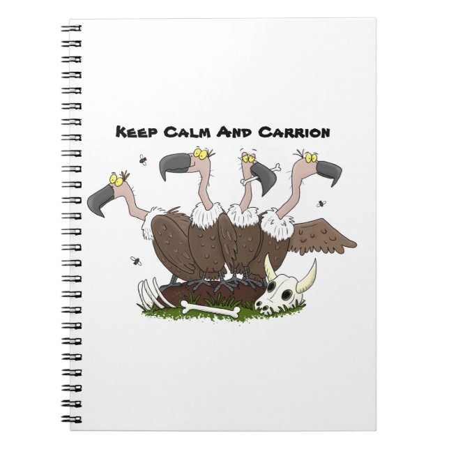 Funny vultures humour cartoon  notebook (Front)