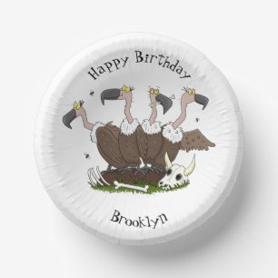 Funny vultures humour cartoon paper plate