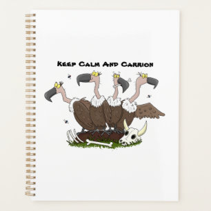 Funny vultures humour cartoon planner
