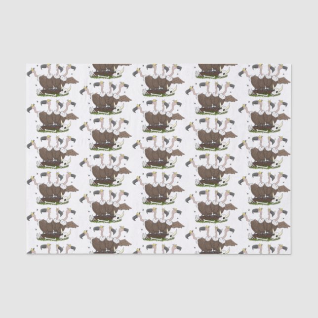 Funny vultures humour cartoon tissue paper (Front)