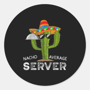 Funny Waiter For Men Funny Waitress For Women Food Classic Round Sticker