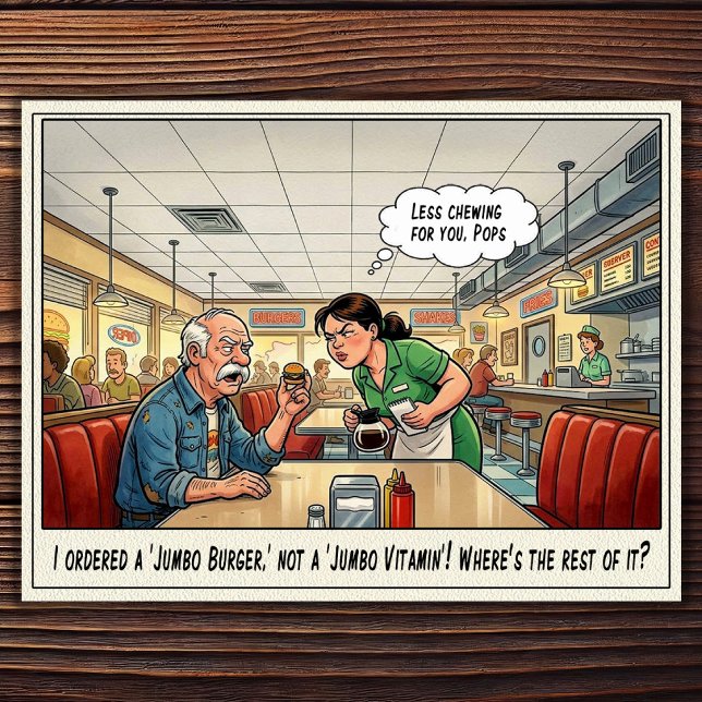Funny Waitress Life Restaurant Humour  Postcard (Creator Uploaded)