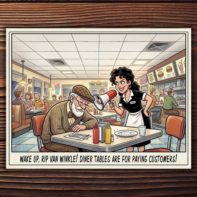 Funny Waitress Life Restaurant Humour  Postcard (Creator Uploaded)