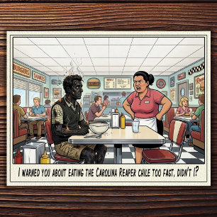 Funny Waitress Life Restaurant Humour Postcard