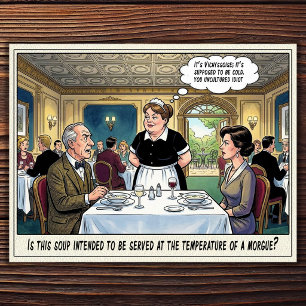 Funny Waitress Life Restaurant Humour Postcard