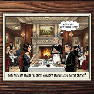 Funny Waitress Life Restaurant Humour Postcard