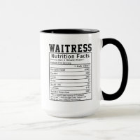 Funny Waitress Nutrition Facts Employee Worker