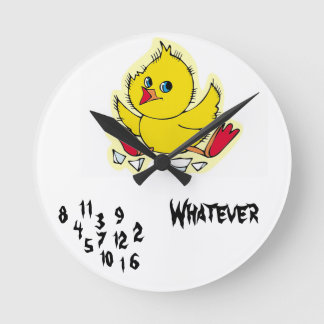 FUNNY !! WALLCLOCK-whatever!!! Round Clock