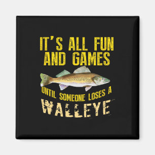 Funny Walleye Fishing Freshwater Fish Graphic Men Magnet