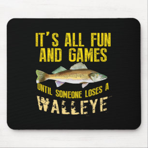 Funny Walleye Fishing Freshwater Fish Graphic Men Mouse Pad