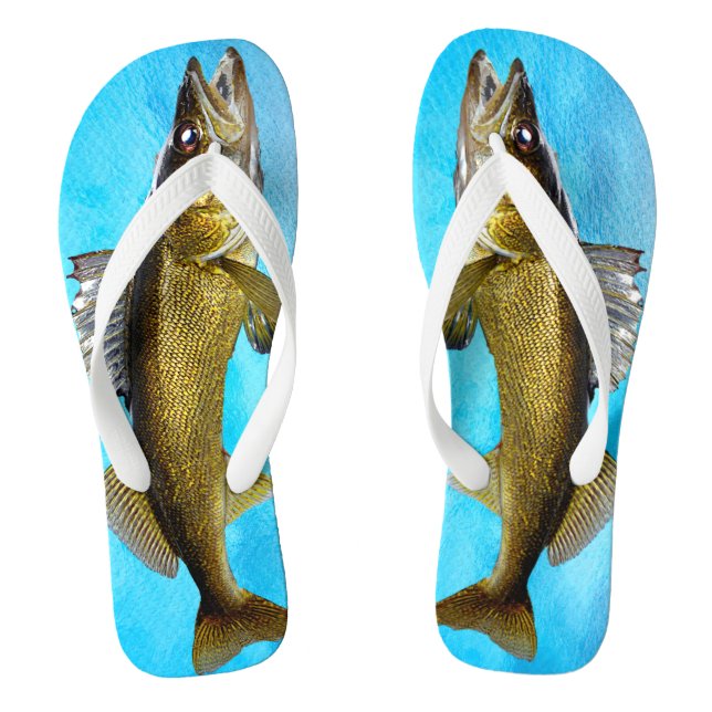 Funny Walleye Pike for the Fisher Thongs (Footbed)