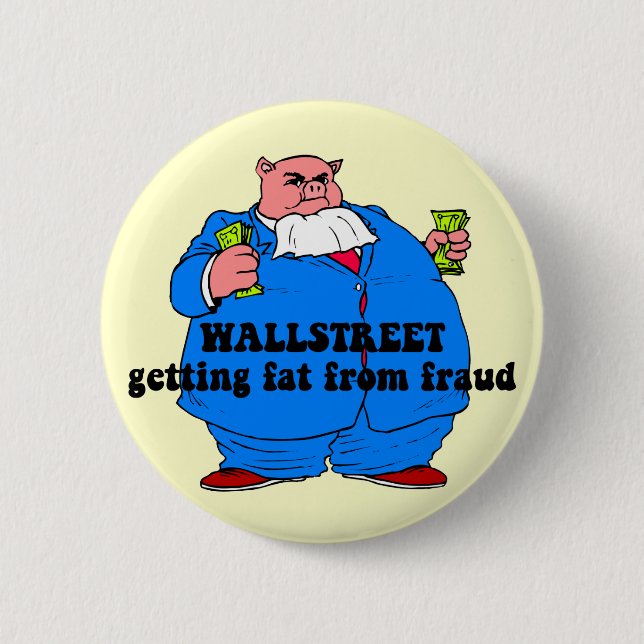 Funny wallstreet 6 cm round badge (Front)