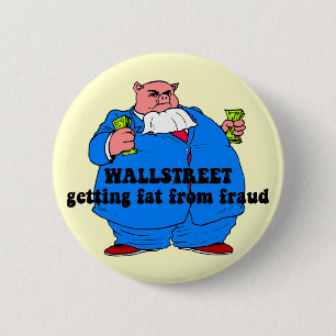 Funny wallstreet 6 cm round badge