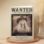 Funny Wanted Poster Husband Wife Happy Birthday Thank You Card<br><div class="desc">Retro,  vintage 1800s wanted poster funny happy birthday card with photo.  Personalise it with your own text and a photograph of the recipient.  Great for a husband or wife.</div>