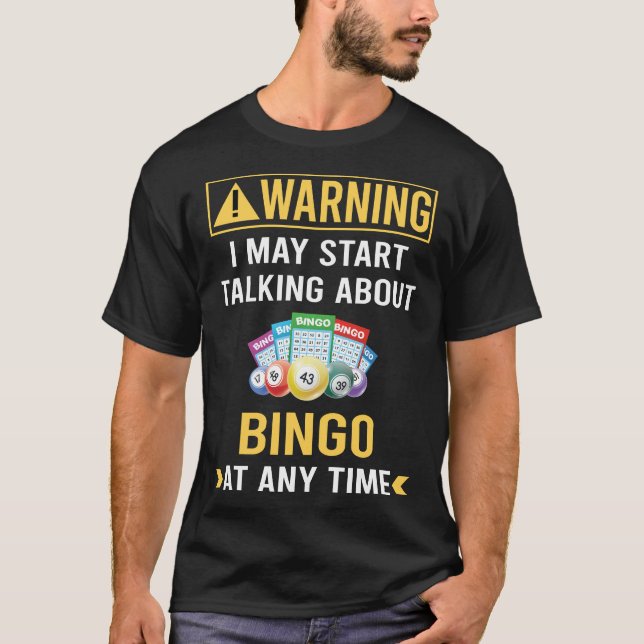 Funny Warning Bingo T-Shirt (Front)