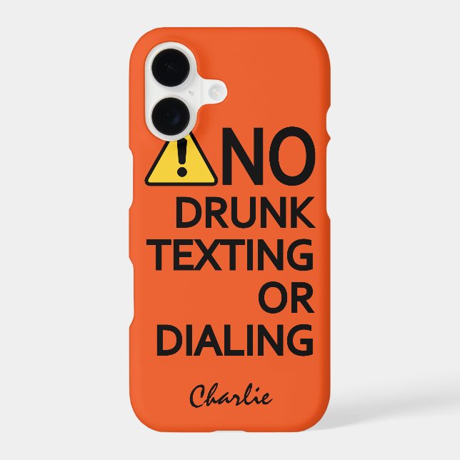 Funny Warning Custom Name & Colour phone cases (Back)
