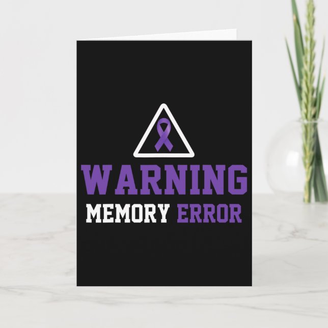 Funny Warning Memory Error Fun Heimerheimer Awaren Card (Front)