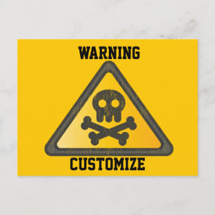 Funny Warning SignThunder_Cove Postcard